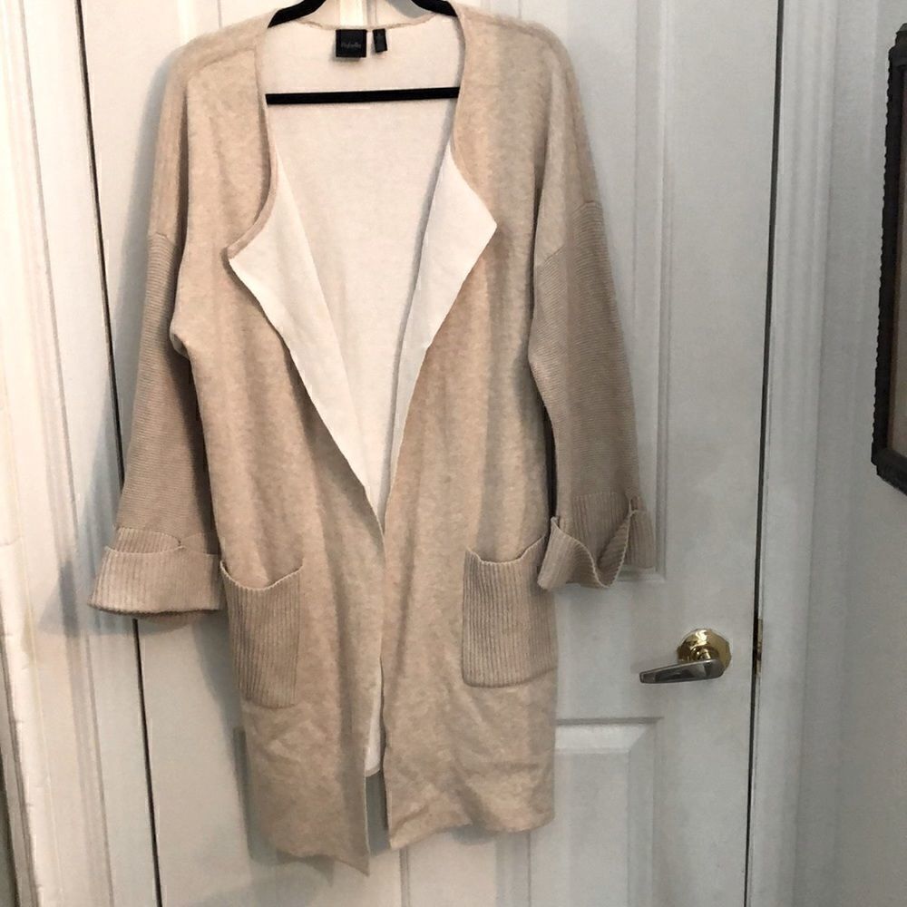 Women’s Rafaella long open front cardigan.